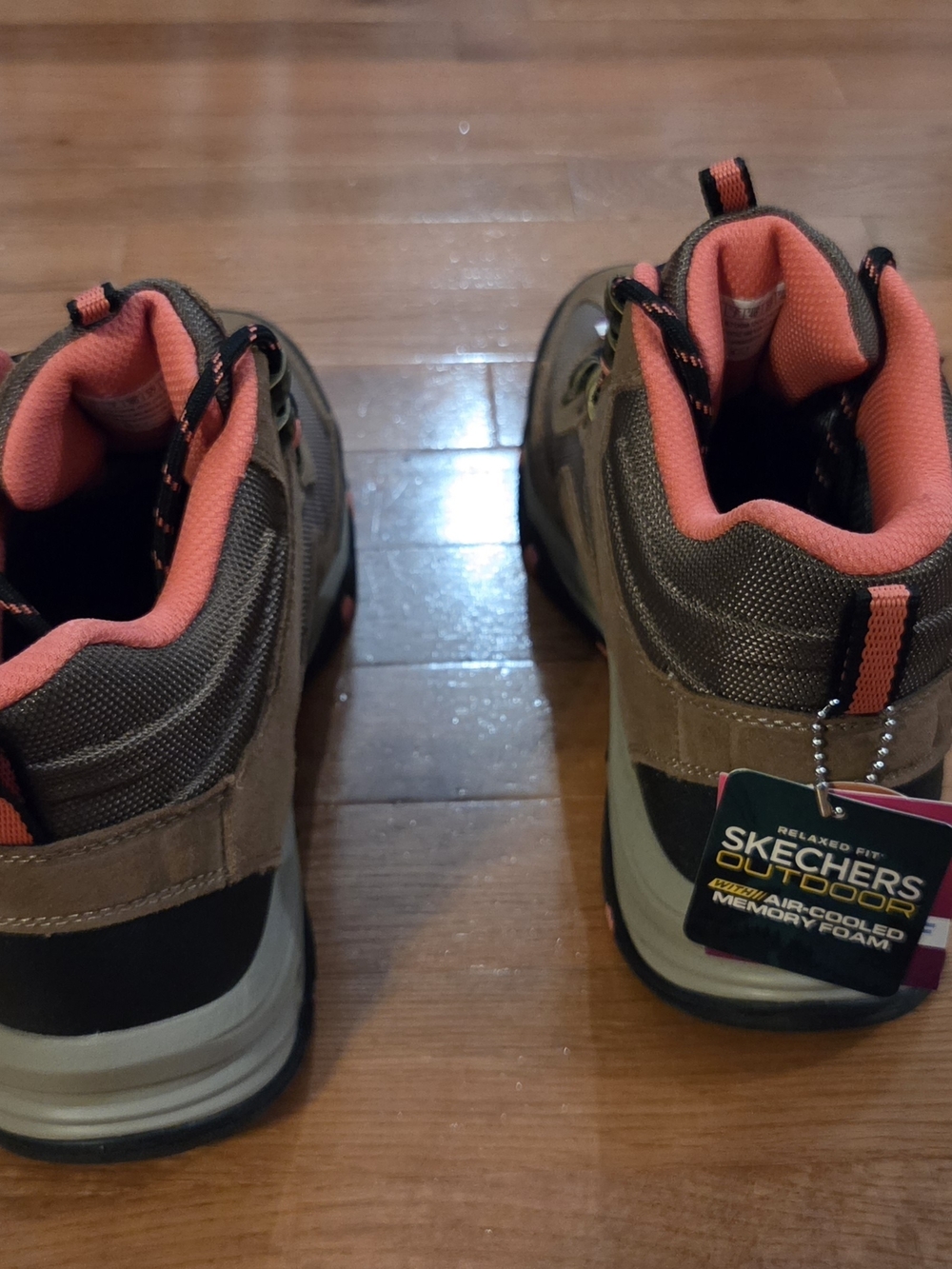 NWT SKECHERS Waterproof Brown & Coral Women's 10 Hiking Boots-Trego Base Camp - Picture 5 of 8